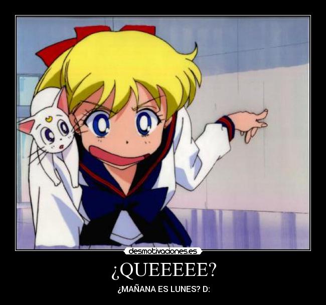 ¿QUEEEEE? - ¿MAÑANA ES LUNES? D: