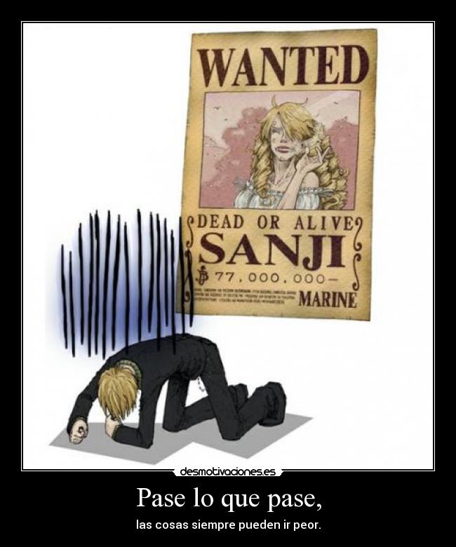 carteles one piece sanji manga anime desmotivaciones