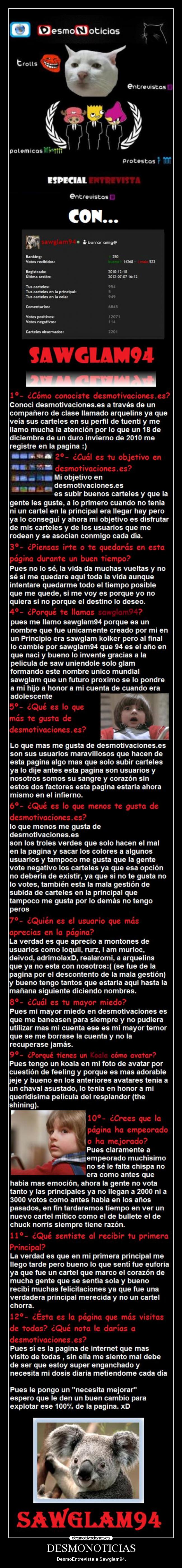 DESMONOTICIAS - DesmoEntrevista a Sawglam94.