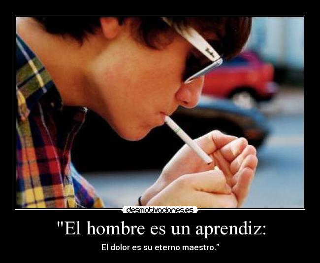 El hombre es un aprendiz: -