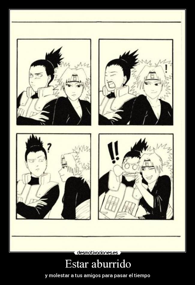 carteles estar aburrido temari shikamaru narutoshippuden anime desmotivaciones