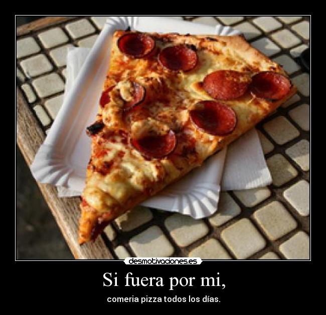 Si fuera por mi, - comeria pizza todos los días.