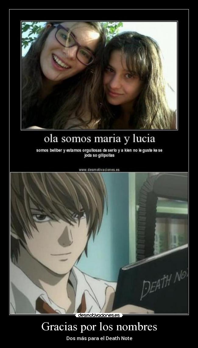 Gracias por los nombres -