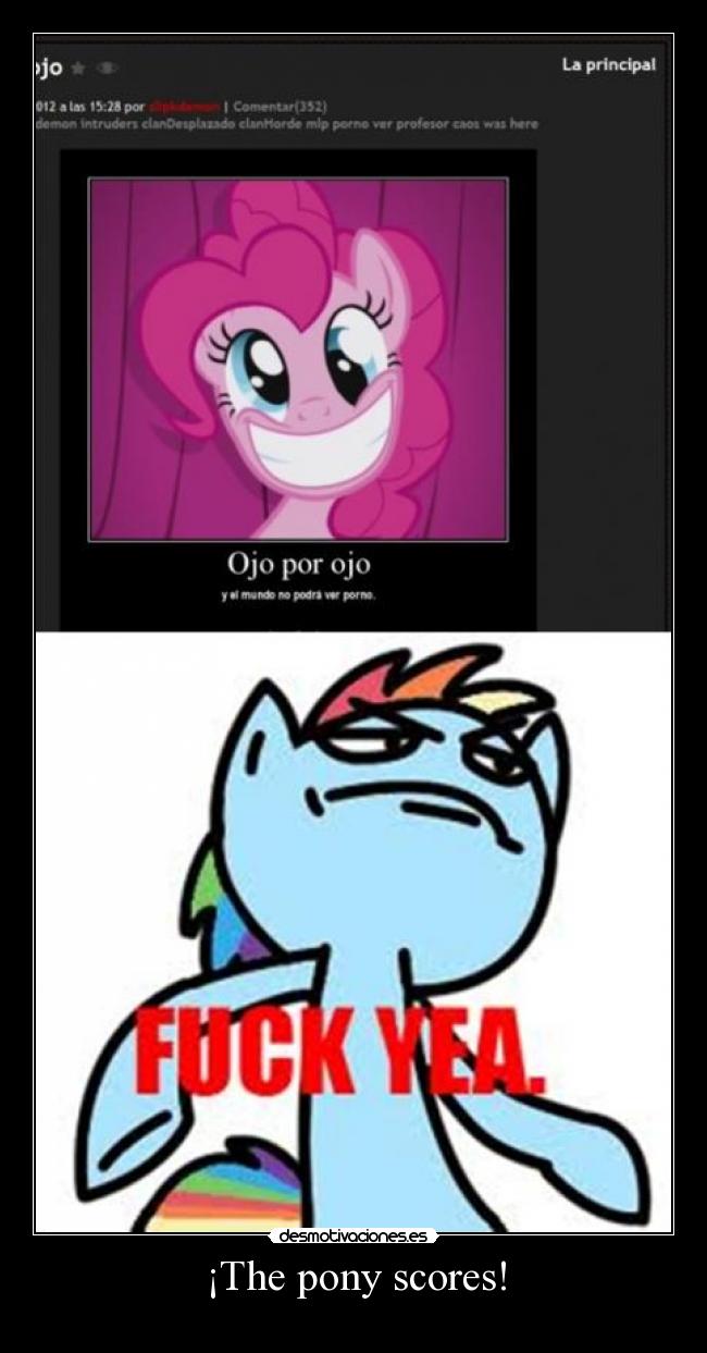¡The pony scores! - 