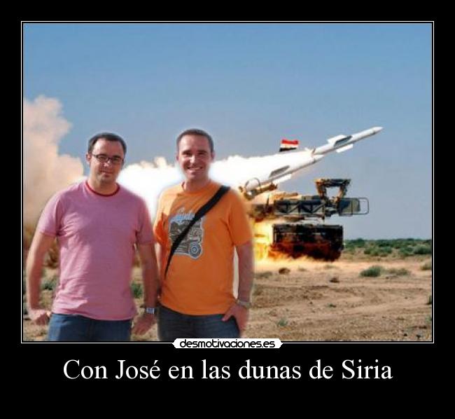 Con José en las dunas de Siria - 