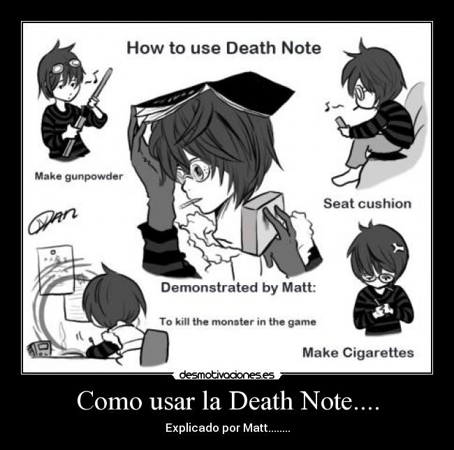Como usar la Death Note.... -
