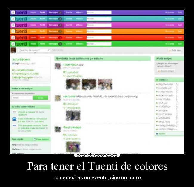 Para tener el Tuenti de colores - 