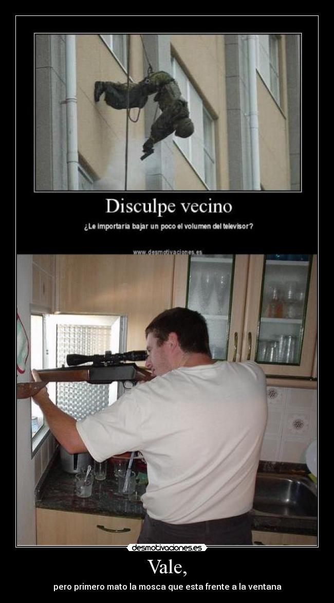 Vale, - pero primero mato la mosca que esta frente a la ventana