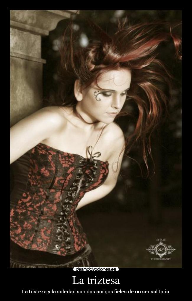 La triztesa - La tristeza y la soledad son dos amigas fieles de un ser solitario.