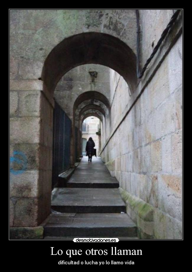 Lo que otros llaman - dificultad o lucha yo lo llamo vida