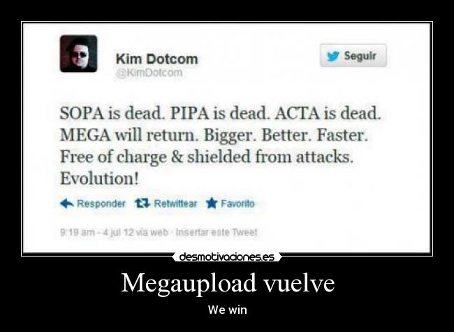 Megaupload vuelve -