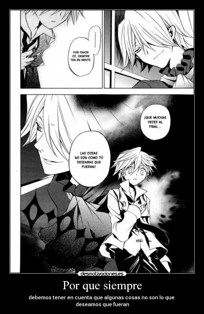 carteles anime pandora hearts xerxes break desmotivaciones