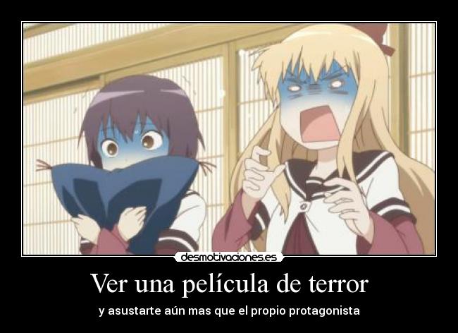 Ver una película de terror -