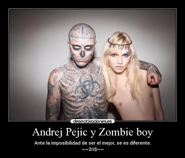 Andrej Pejic y Zombie boy -
