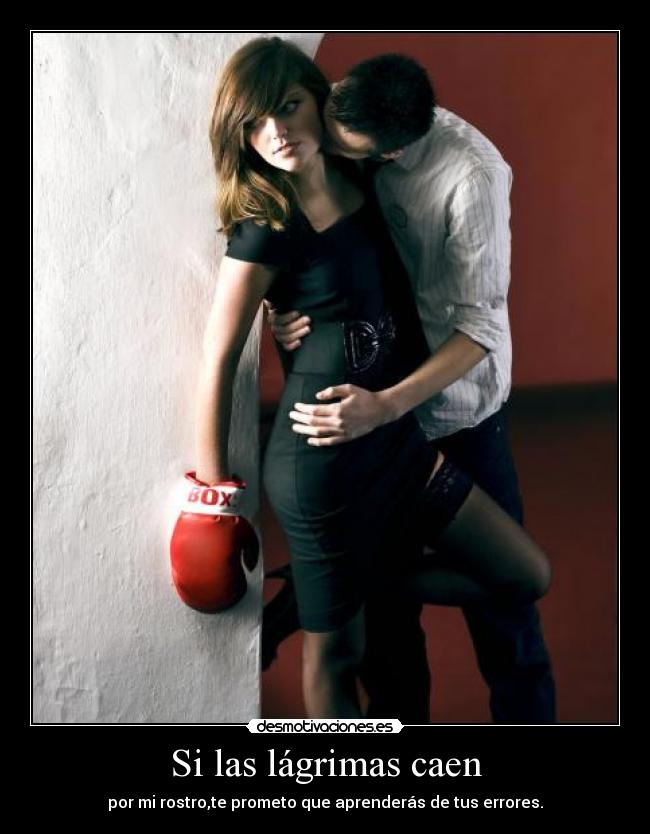 Si las lágrimas caen - por mi rostro,te prometo que aprenderás de tus errores.