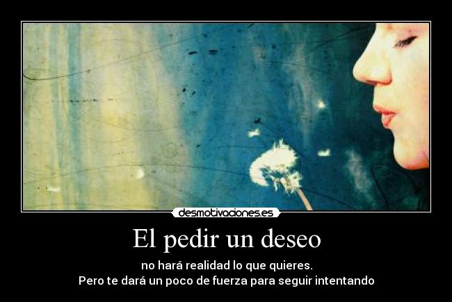 El pedir un deseo -