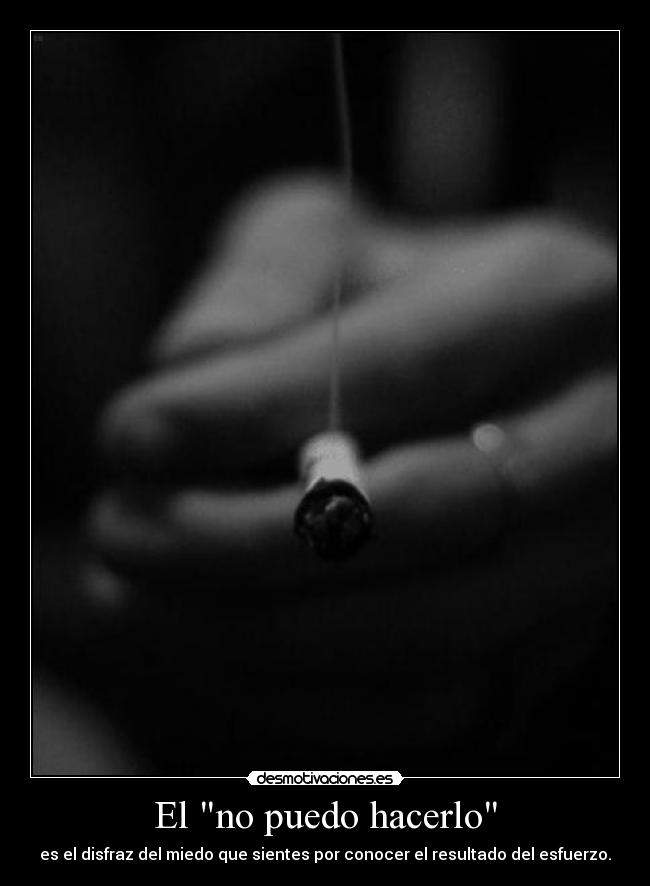 El no puedo hacerlo -