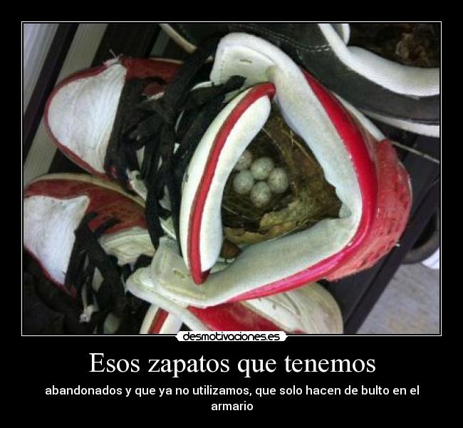 Esos zapatos que tenemos - abandonados y que ya no utilizamos, que solo hacen de bulto en el armario
