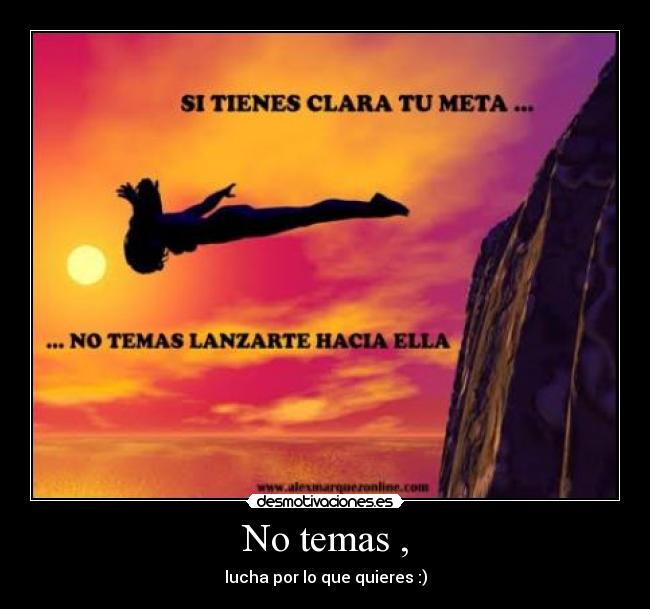 No temas , -