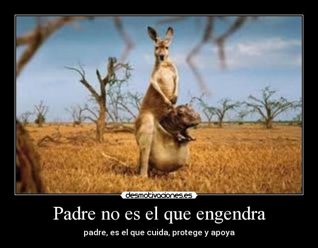 Padre no es el que engendra - padre, es el que cuida, protege y apoya