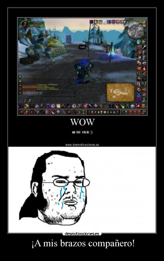 ¡A mis brazos compañero! -