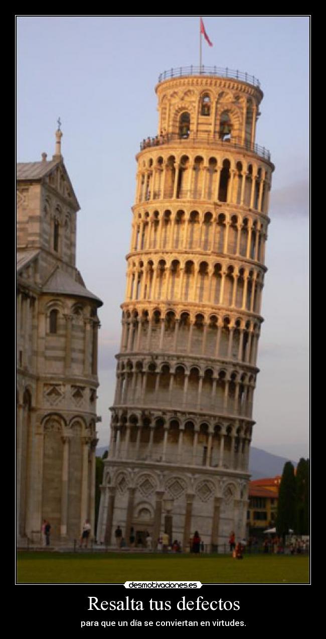 Resalta tus defectos -