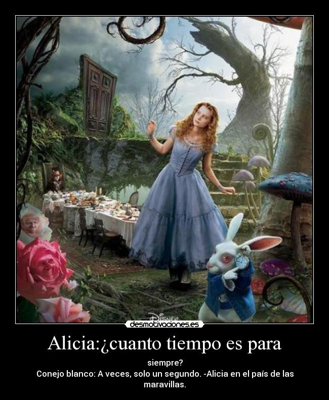 Alicia:¿cuanto tiempo es para -