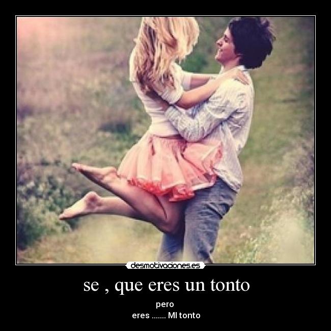 se , que eres un tonto - pero 
eres ....... MI tonto