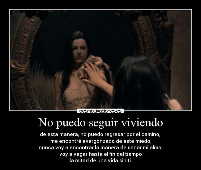 No puedo seguir viviendo - 