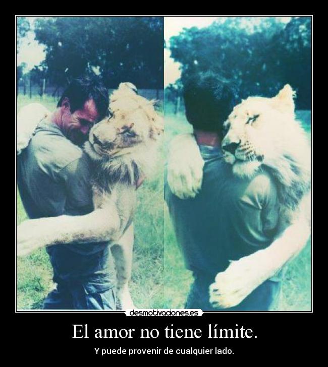 El amor no tiene límite. - Y puede provenir de cualquier lado.