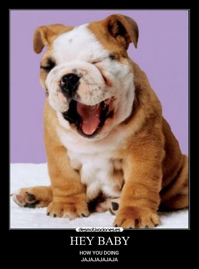 HEY BABY - HOW YOU DOING 
JAJAJAJAJAJA