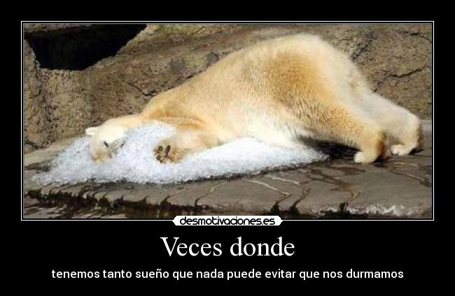 Veces donde - tenemos tanto sueño que nada puede evitar que nos durmamos