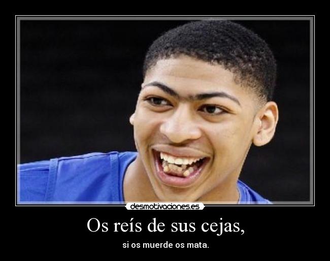 Os reís de sus cejas, -