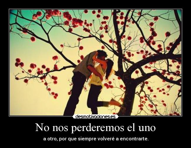 No nos perderemos el uno -