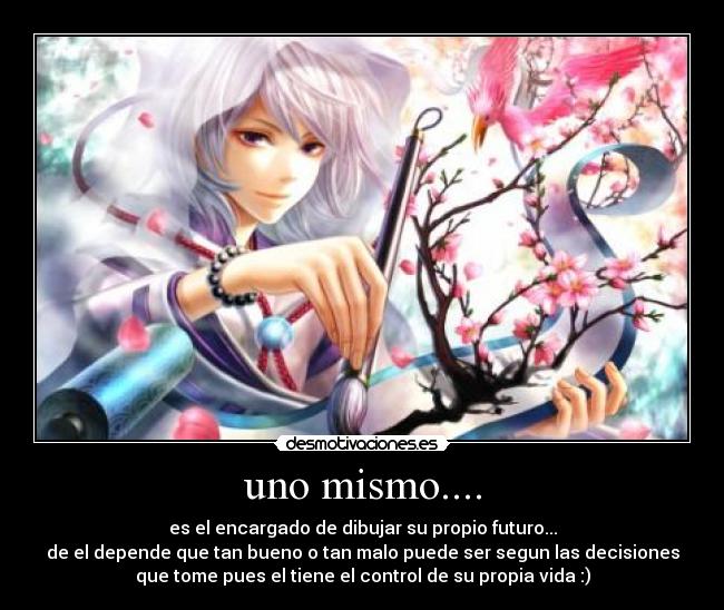 carteles anime vida control desmotivaciones