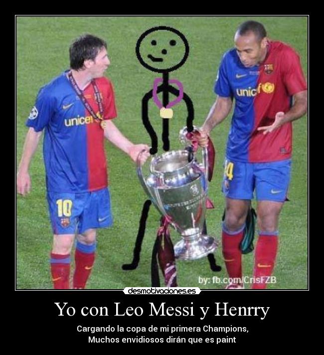 Yo con Leo Messi y Henrry - 