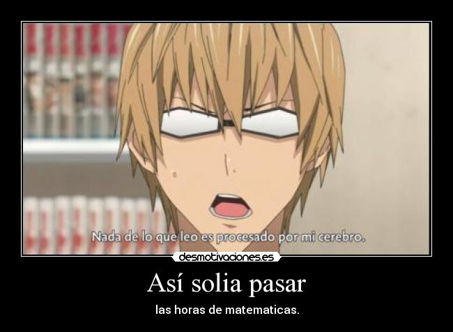 carteles raptorhunters nigatsu harukaze anime bakuman matematicas clase instituto cerebro desmotivaciones