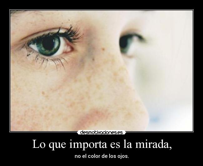 Lo que importa es la mirada, - 