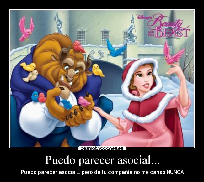 Puedo parecer asocial... - Puedo parecer asocial... pero de tu compañía no me canso NUNCA
