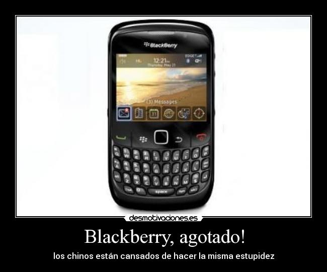 Blackberry, agotado! -