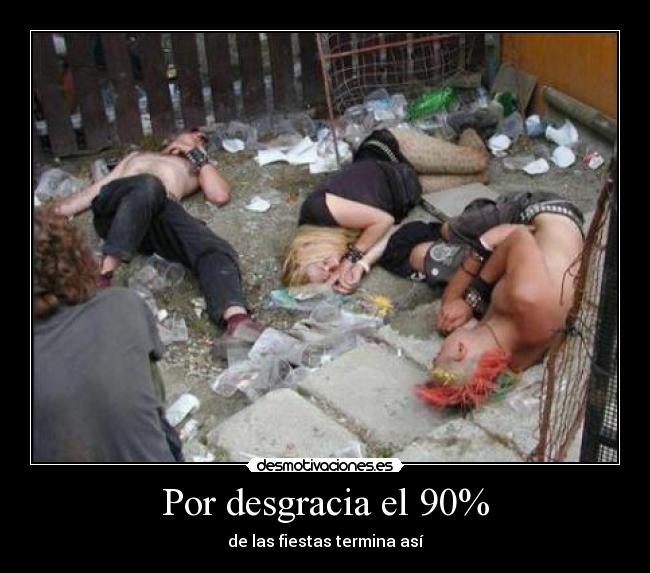 carteles desgracia fiesta desmotivaciones