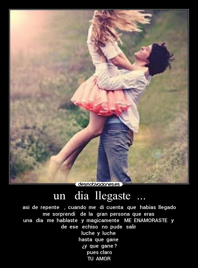 un   dia  llegaste  ... - 