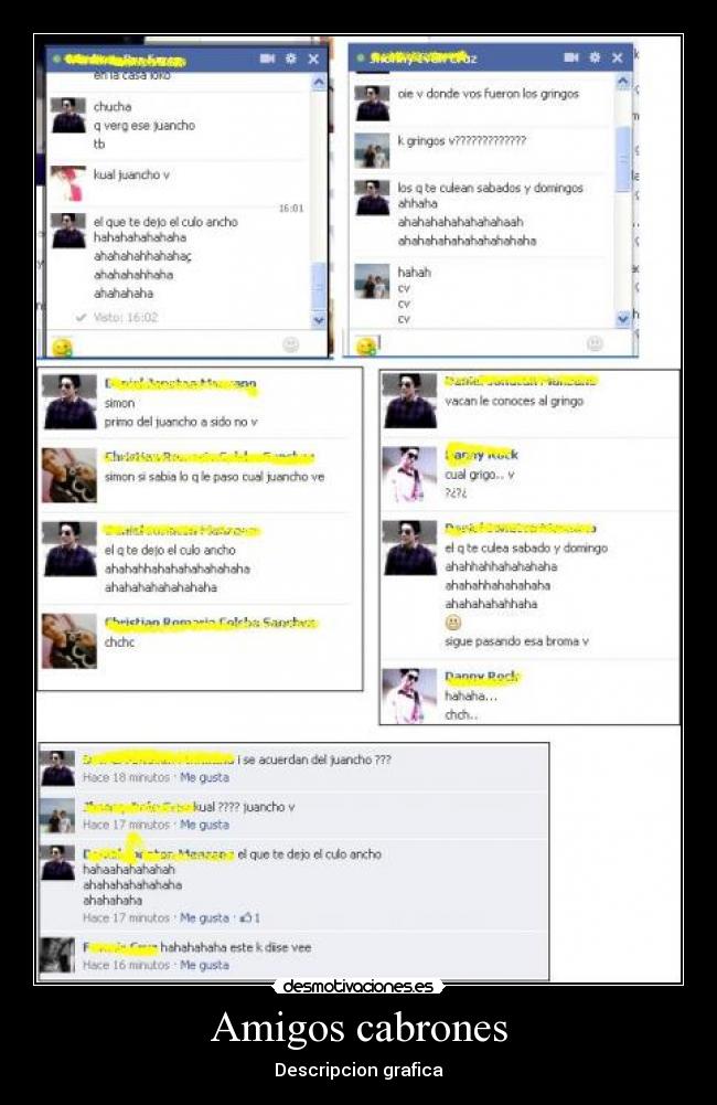 Amigos cabrones - Descripcion grafica
