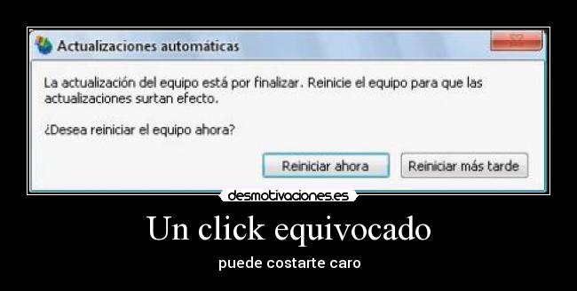 carteles click windows reiniciar desmotivaciones