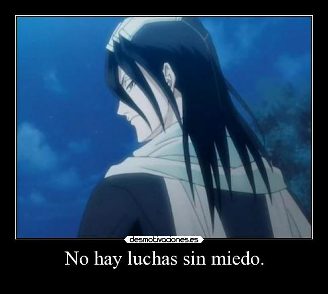 No hay luchas sin miedo. -
