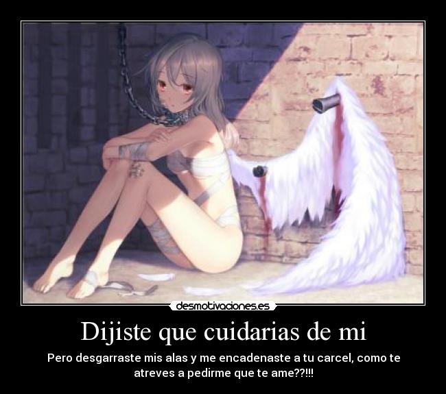 carteles anime amor angel alas libertad cuidar desmotivaciones