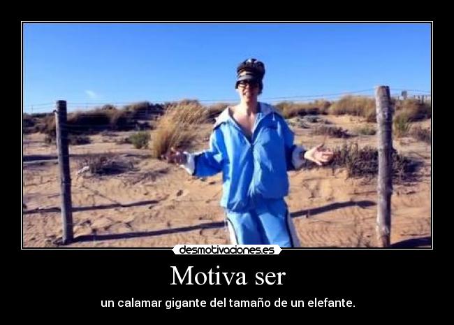 Motiva ser - un calamar gigante del tamaño de un elefante.