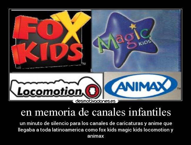 en memoria de canales infantiles - 