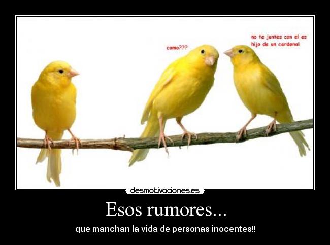 Esos rumores... -