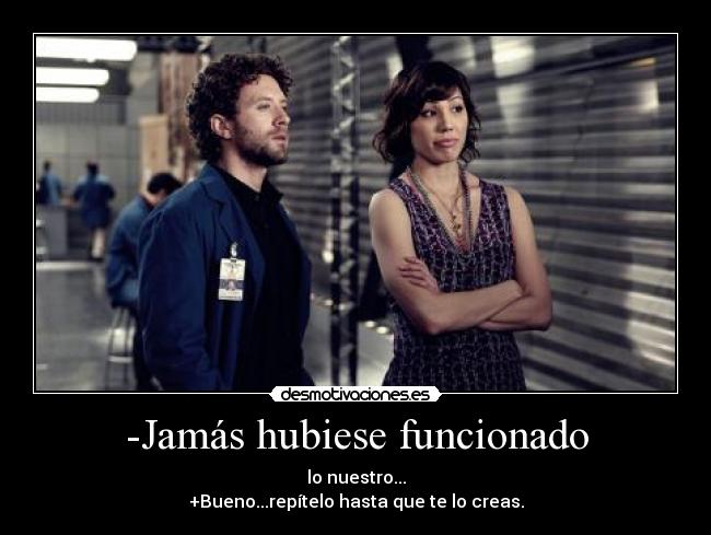 -Jamás hubiese funcionado -